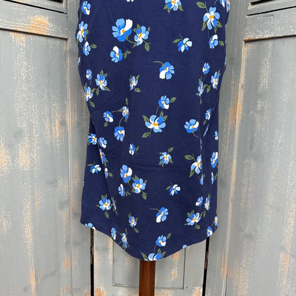 Old Navy Flutter Sleeve Blue Floral Bodycon Dress Sz XL NWOT - Picture 4 of 12
